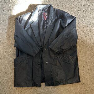 Vintage Guess Leather Jacket - Oversized